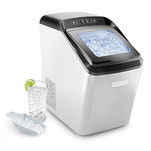 Iceman Dual-Size Ice Maker Countertop - Portable Ice Machine, Large and Small Ice Machine Maker with Self Cleaning, 9 Cubes in 7 Mins,22lbs/24hrs, for Home, Kitchen, Office, Party, Ice Scoop Included