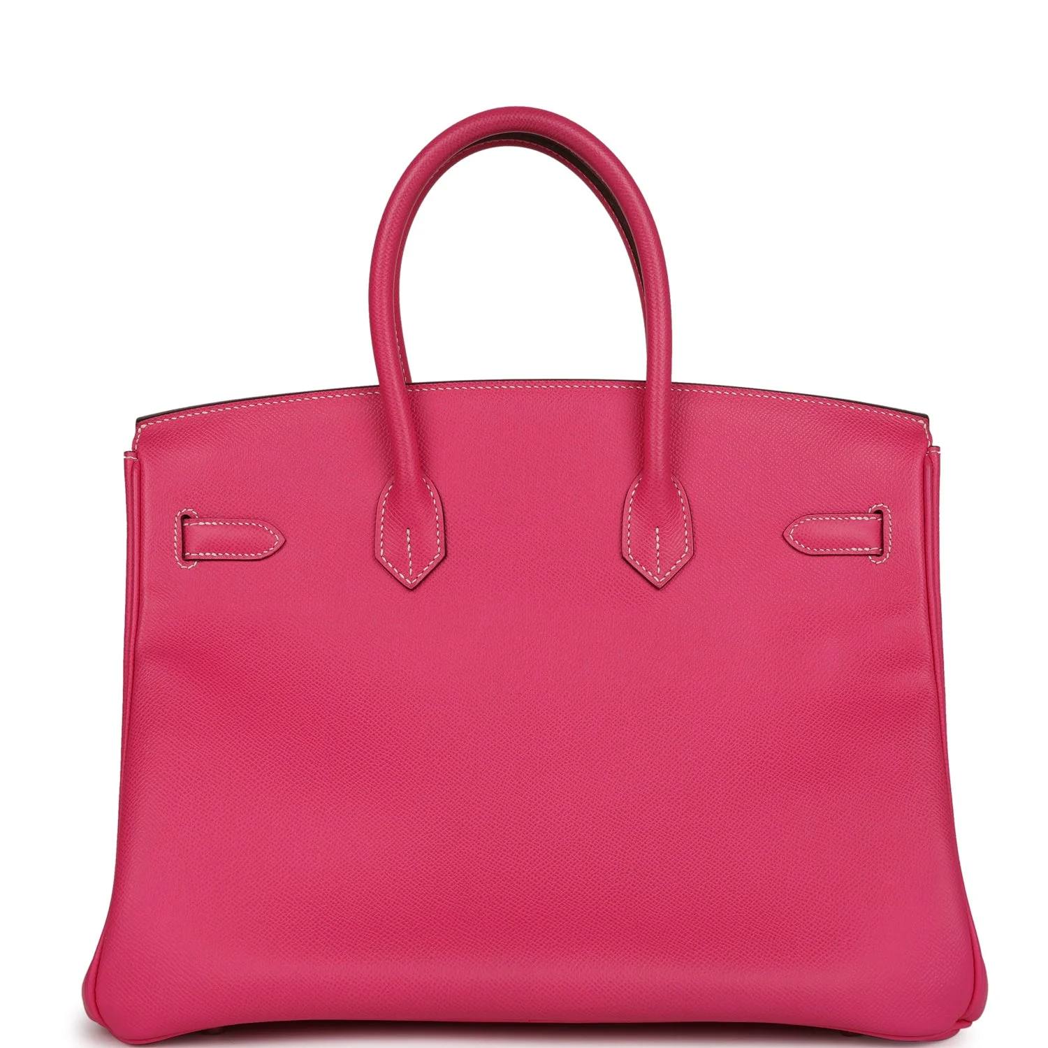 Pre-owned Hermes Birkin 35 Rose Tyrien Candy Epsom Palladium Hardware