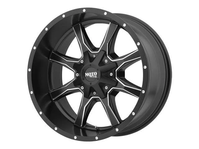 Moto Metal MO970 17x8 8x180 +0mm Black/Milled Wheel Rim 17x22 inch