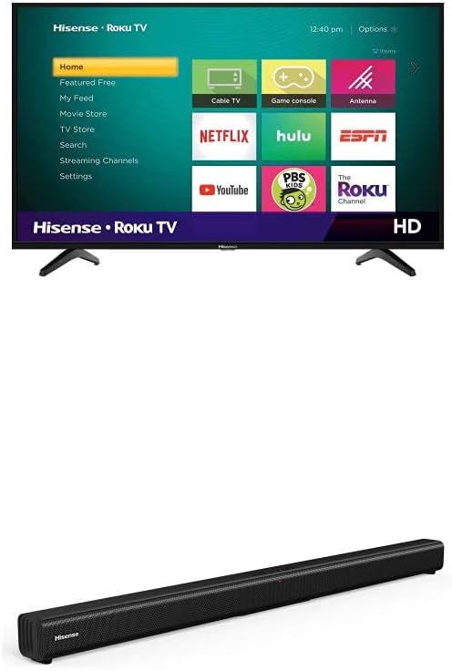 Hisense 40-Inch Class H4 Series LED Roku Smart TV with Alexa Compatibility (40H4F, 2020 Model)