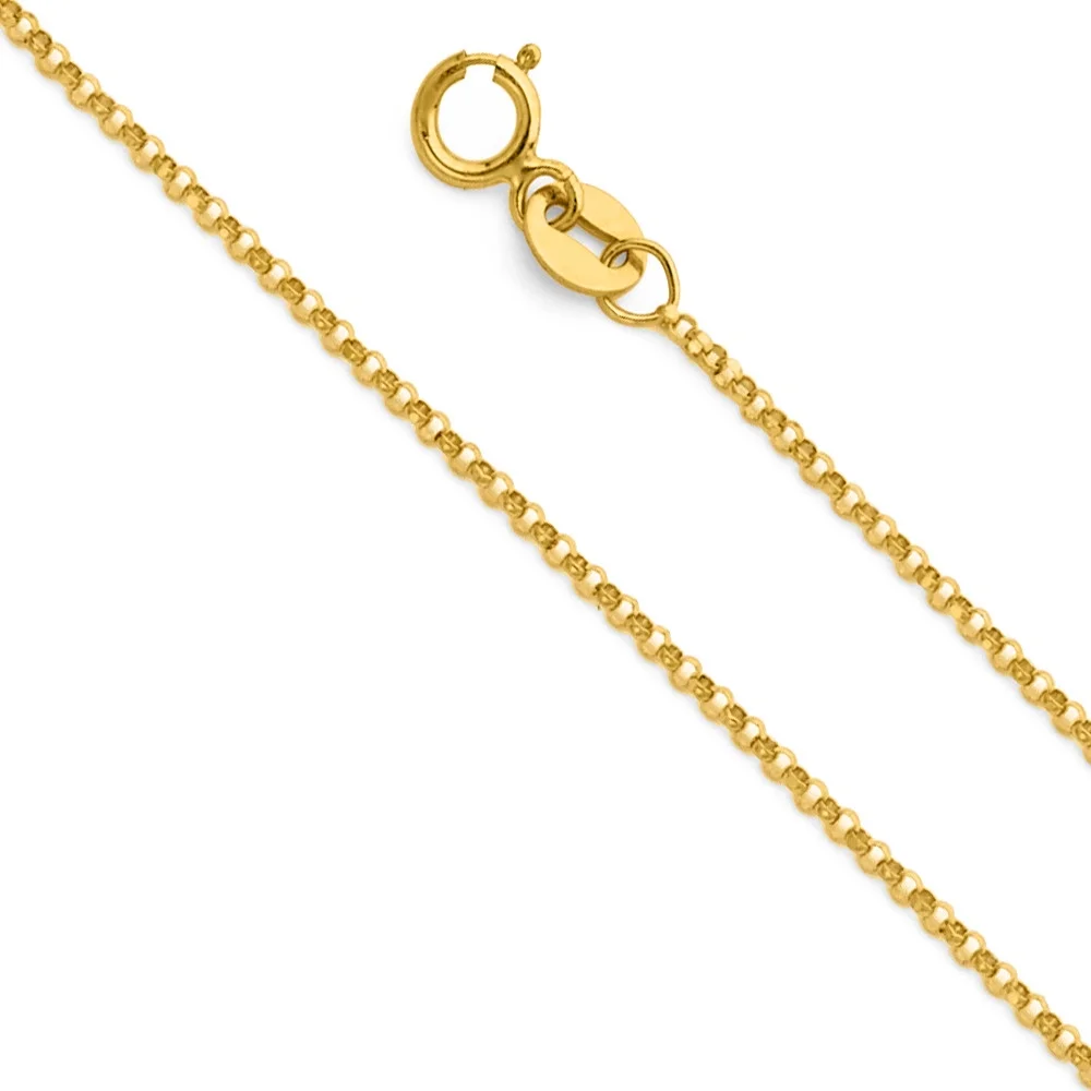Precious Stars 14K Yellow Gold Diamond-cut Cursive Letter Initial 'J' Pendant with 16" Chain Necklace