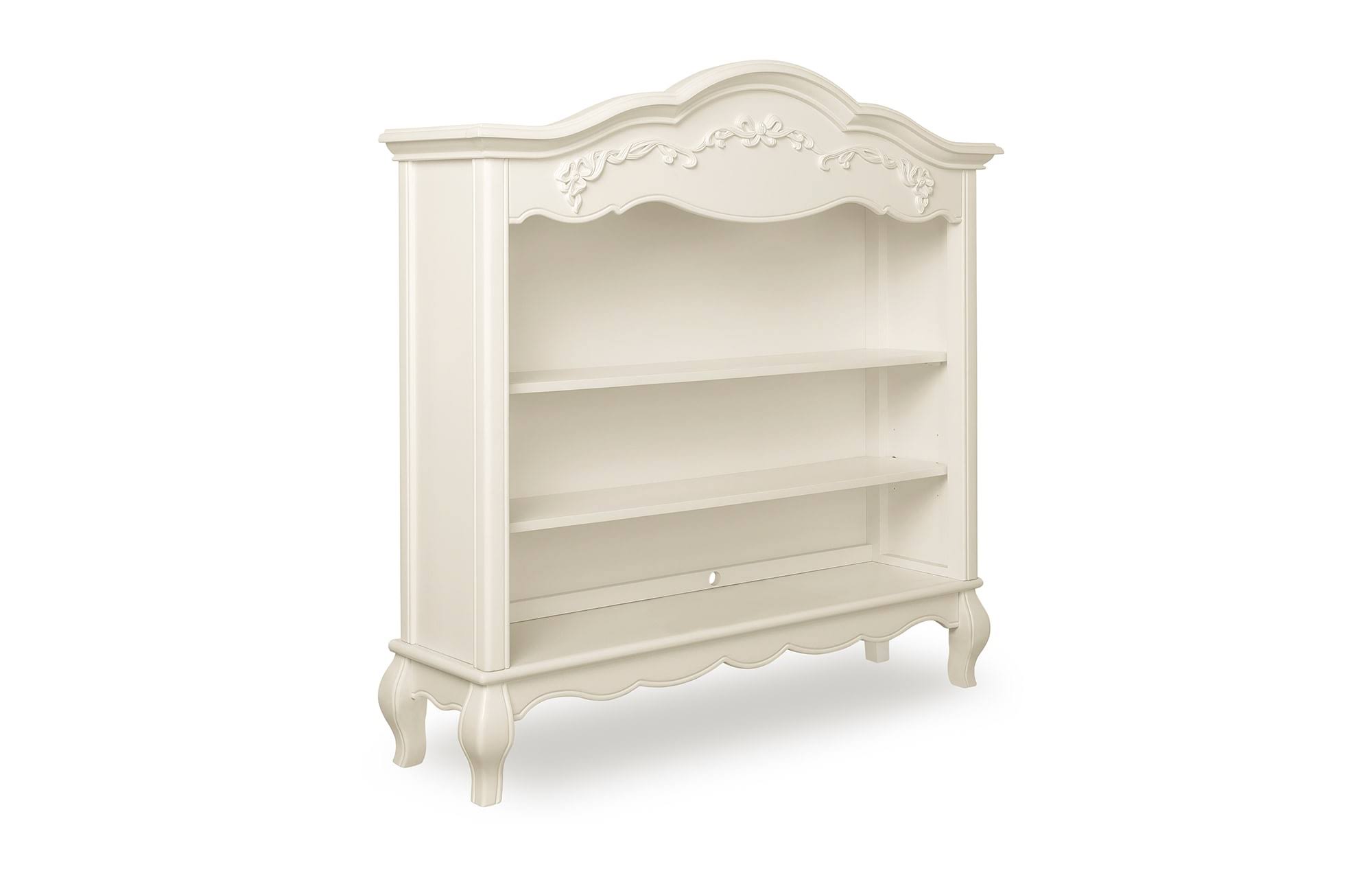 Evolur Aurora Hutch/ Bookcase in Ivory Lace