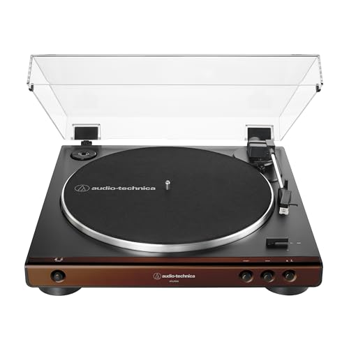 Audio-Technica AT-LP60X-BK Fully Automatic Belt-Drive Stereo Turntable, Black, Hi-Fidelity, Plays 33 -1/3 and 45 RPM Vinyl Records, Dust Cover, Anti-Resonance, Die-Cast Aluminum Platter