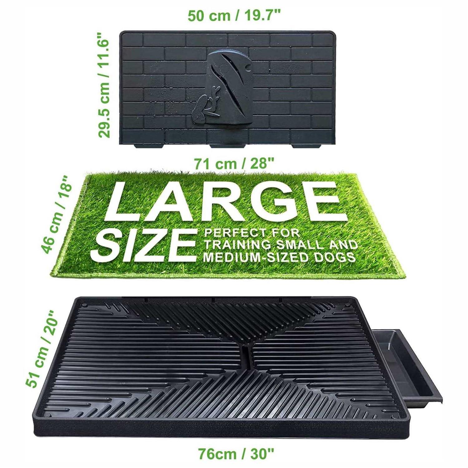 Hompet Dog Potty with Tray Large 30''x20'', Artificial Grass Patch for Indoor and Outdoor Use - Pet Supplies online store