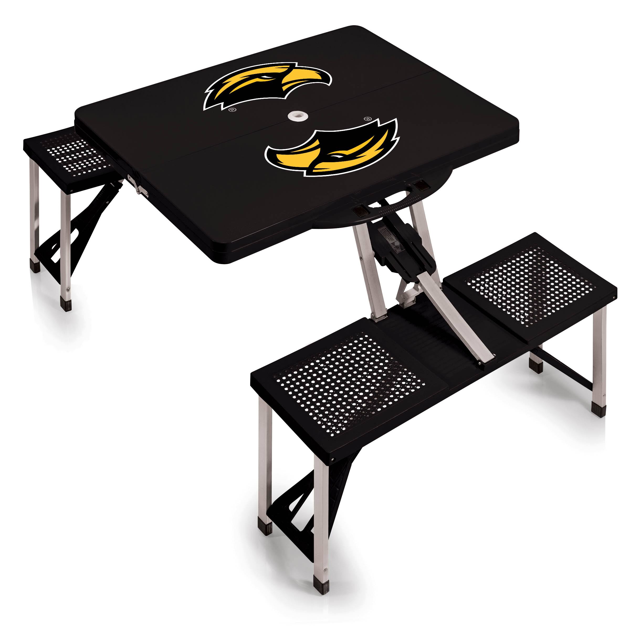 Picnic Time Picnic Table Black Southern Miss Golden Eagles