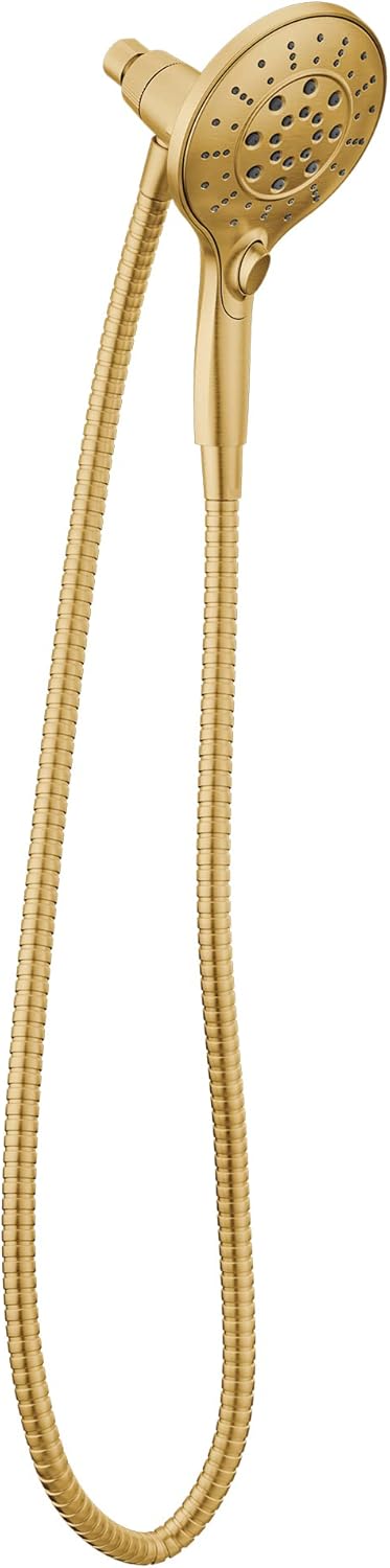 Moen 3662EPBG Engage Magnetix Six-Function 5.5-Inch Handheld Showerhead with Magnetic Docking System, Brushed Gold