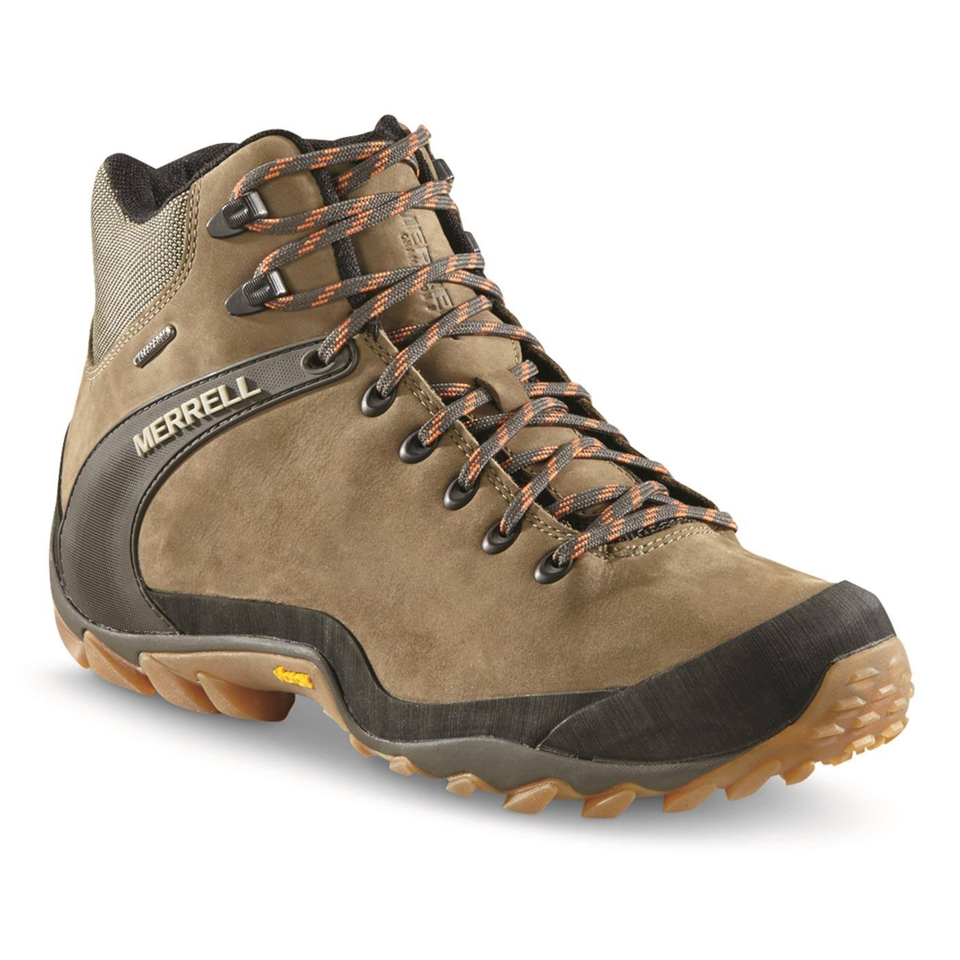 Merrell Men&s Chameleon 8 Leather Mid Waterproof, Size: 9.5, Olive