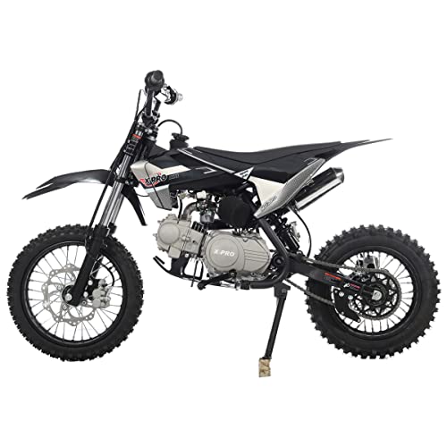 X-PRO 110cc Dirt Bike with Semi-Automatic Transmission, Kick Start, Big 14"/12" Tires! (Orange)