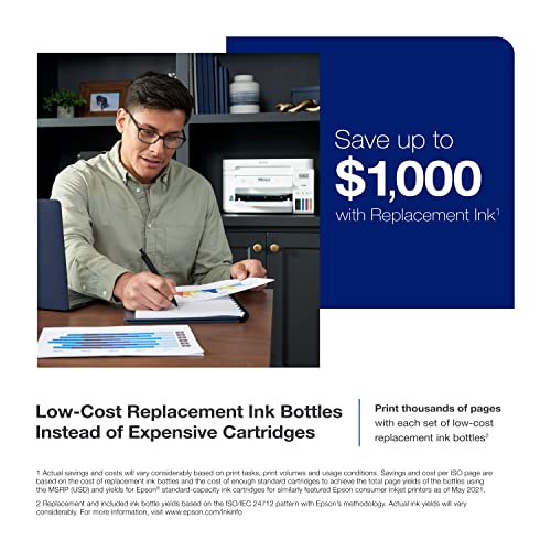 Epson EcoTank ET-4850 Wireless All-in-One Cartridge-Free Supertank Printer with Scanner & Workforce ES-400 II Color Duplex Desktop Document Scanner for PC and Mac