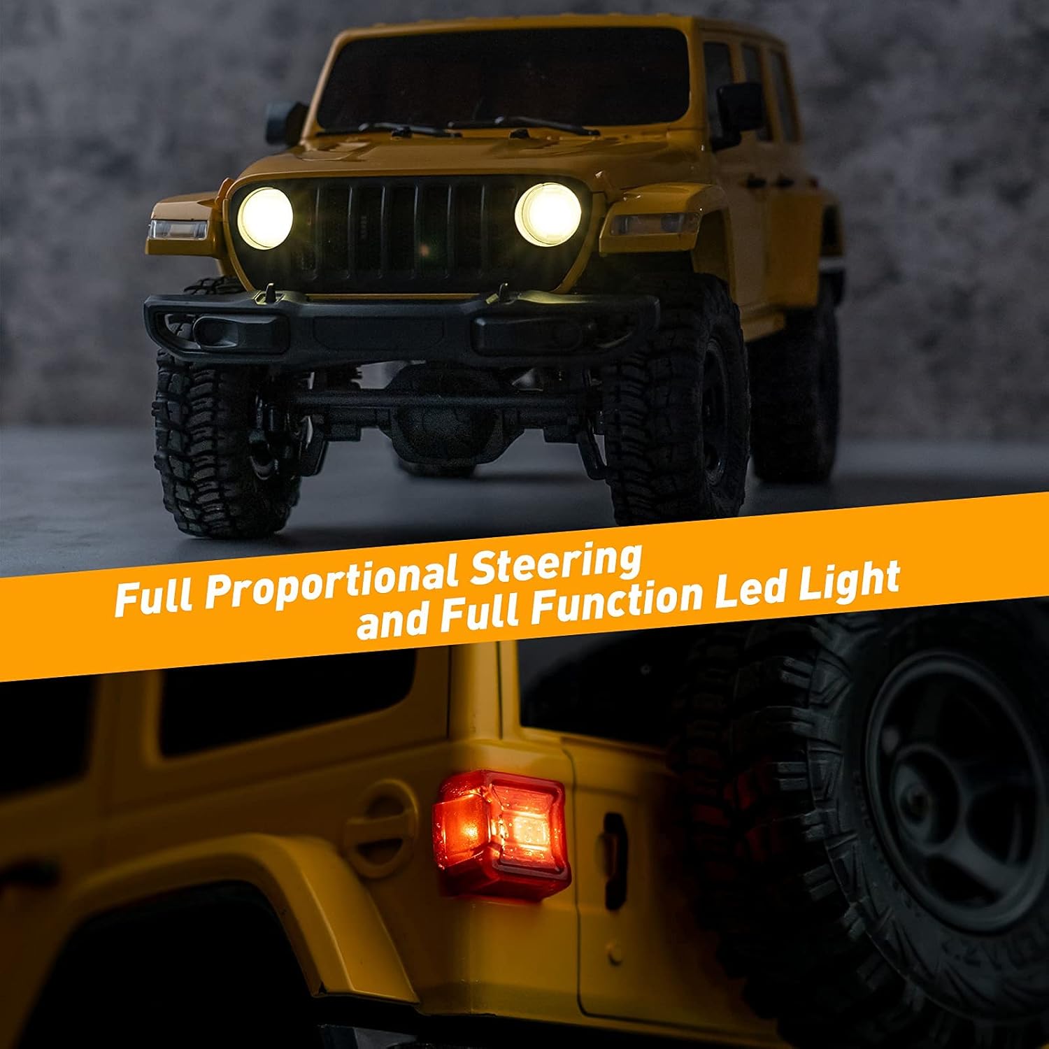 WOWRC x RocHobby RC Crawler,1/18 Scale RC Rock Crawler 4x4, RTR Off Road RC Truck Cars for Adults, Waterproof All Terrain RC Crawler Kit with Battery Charger, Fire Horse