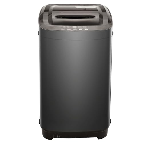 Fully Automatic Portable Washer, 18.31×18.50×31.10 Inch Portable Automatic Washing Machine With 15.4 LBs Capacity 10 Programs & 8 Water Levels For Apartment