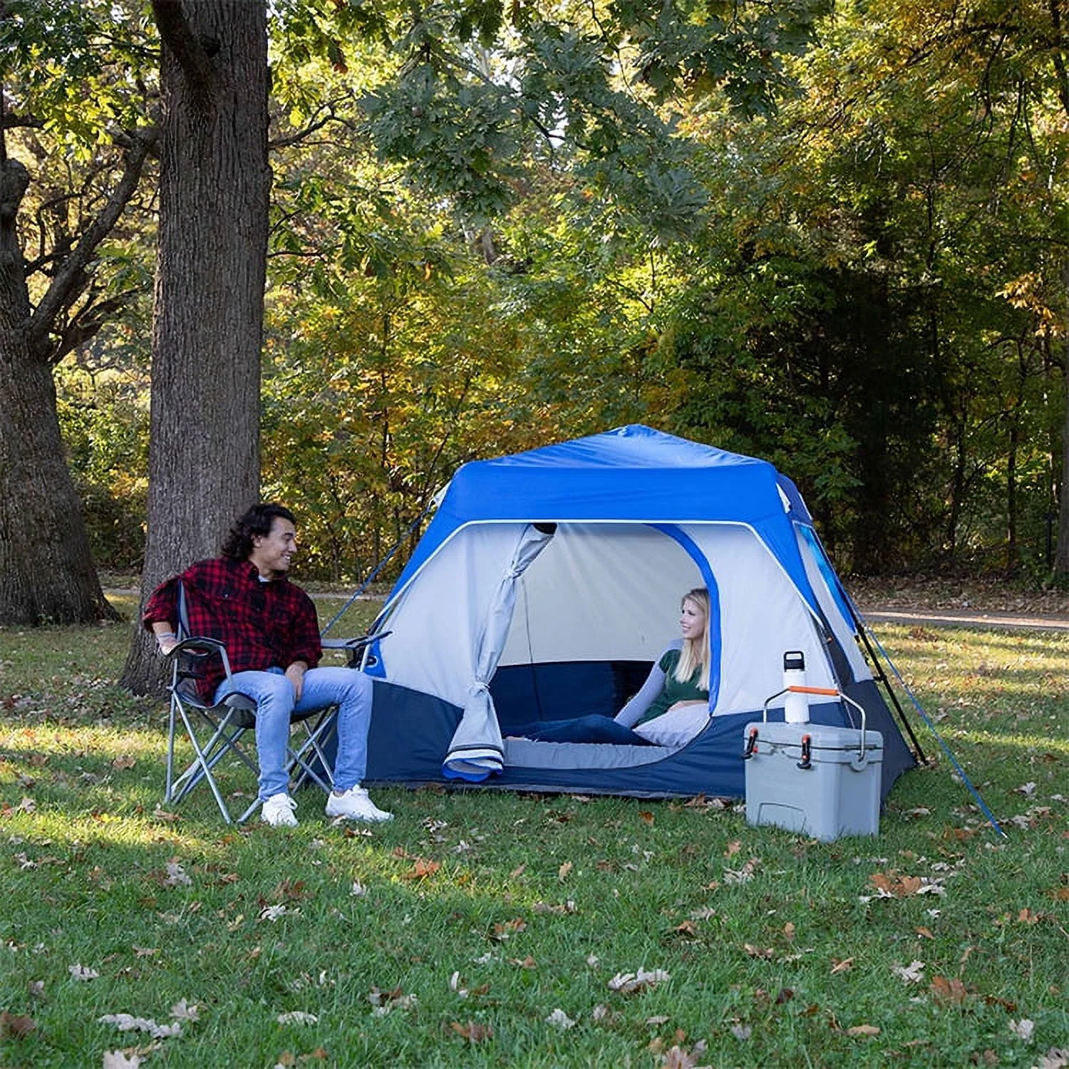 Ozark Trail 4-Person Instant Cabin Tent with LED Lighted Hub