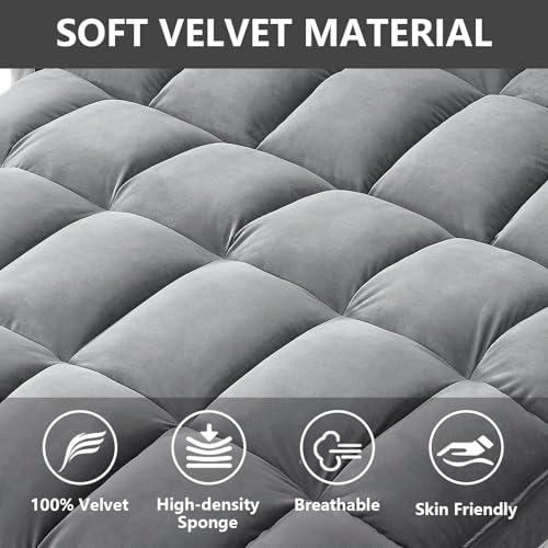 3 in 1 Convertible Sleeper Sofa Bed,Futon Loveseat Couch with Pull-Out Bed & Adjustable Backrest,Velvet Fabric Sofa with Side Pocket for Small Apartment, Living Room, Office (Black)