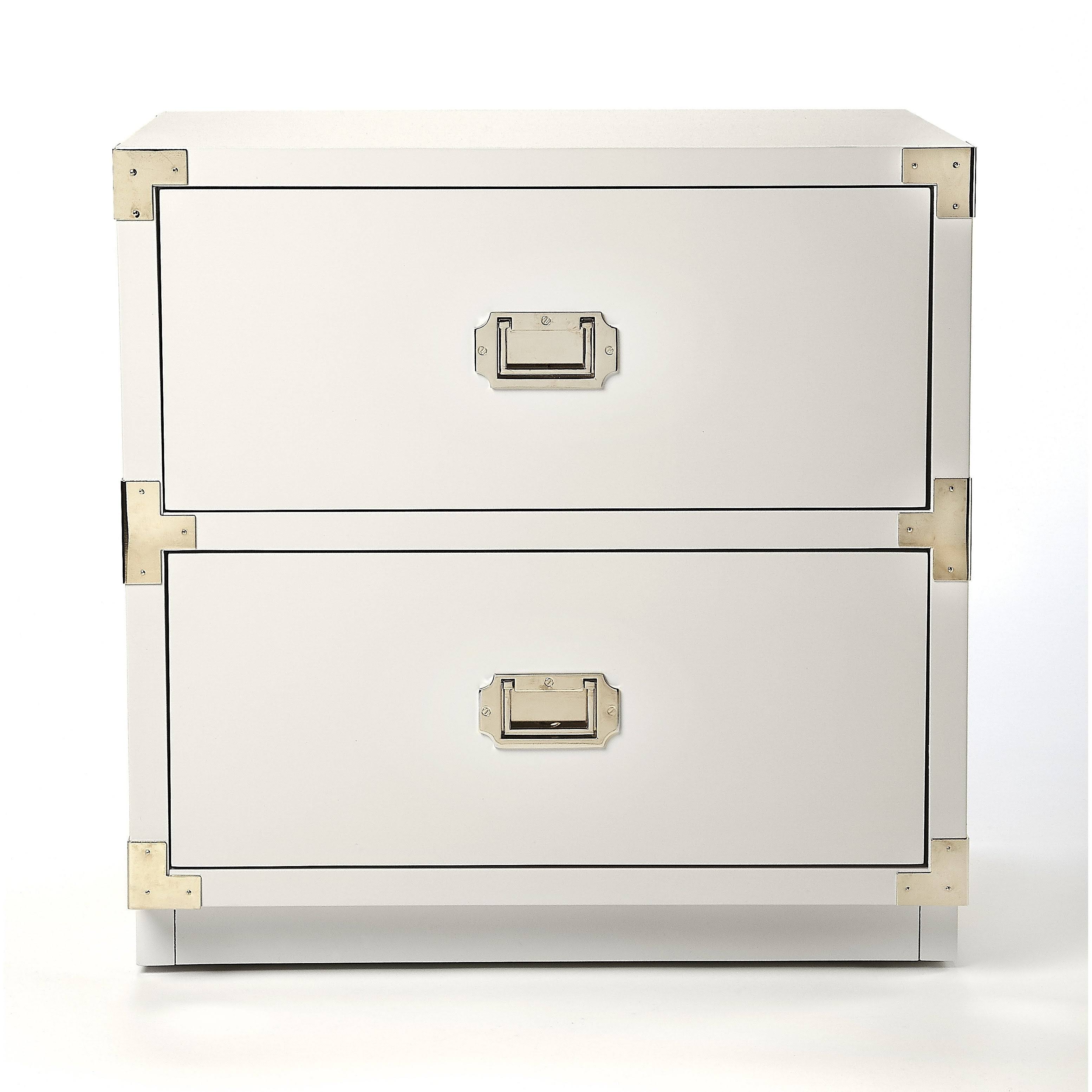Butler Anew 2 Drawer Campaign Chest White
