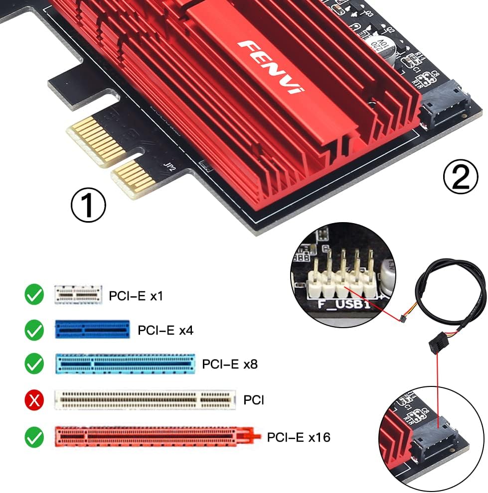 WiFi 6E AX210 PCI-E WiFi Card BT5.2 160MHz Tri-Band Expands WiFi into 6GHz/5GHz/2.4GHz 5400Mbps Gigabit AX210ngw Desktop PC PCIe Wireless Network Adapter WiFi 6E 802.11ac ax MU-MIMO for Windows 11/10 Pack of 2