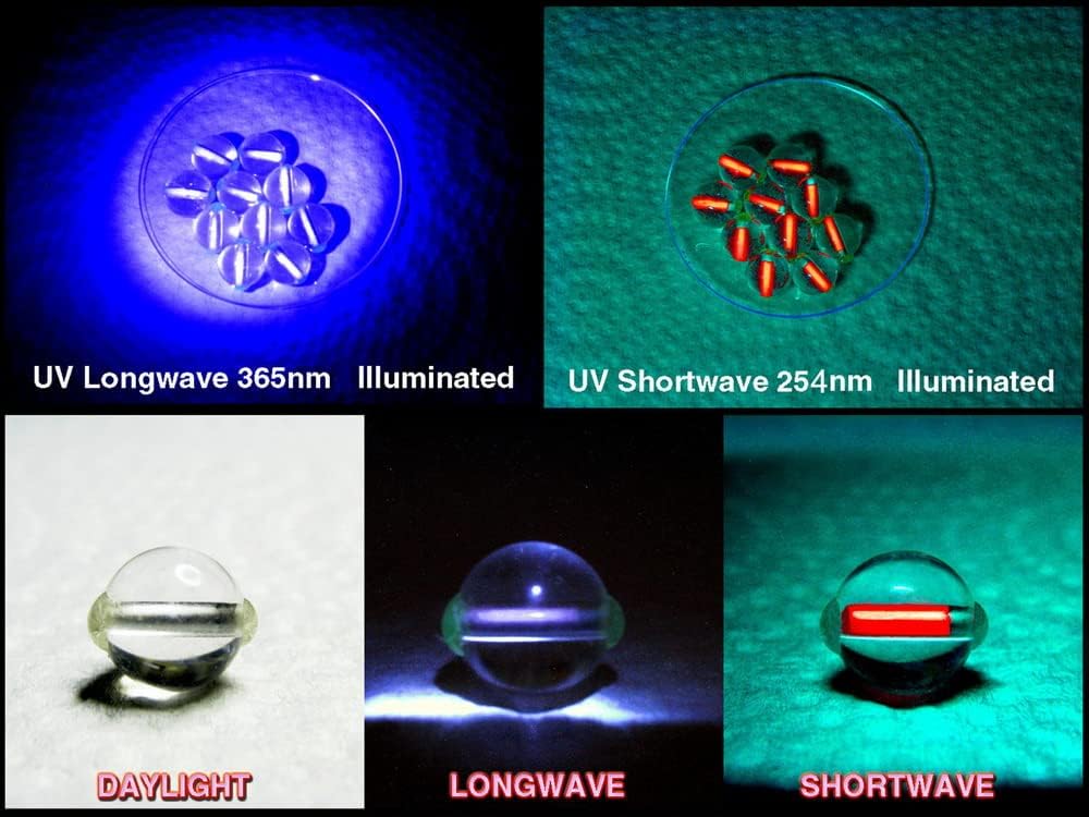 Longwave & Shortwave UV Lamps 254nm 365nm Minerals Phosphor Detector 16W Dual UVA UVC Blacklight Lights