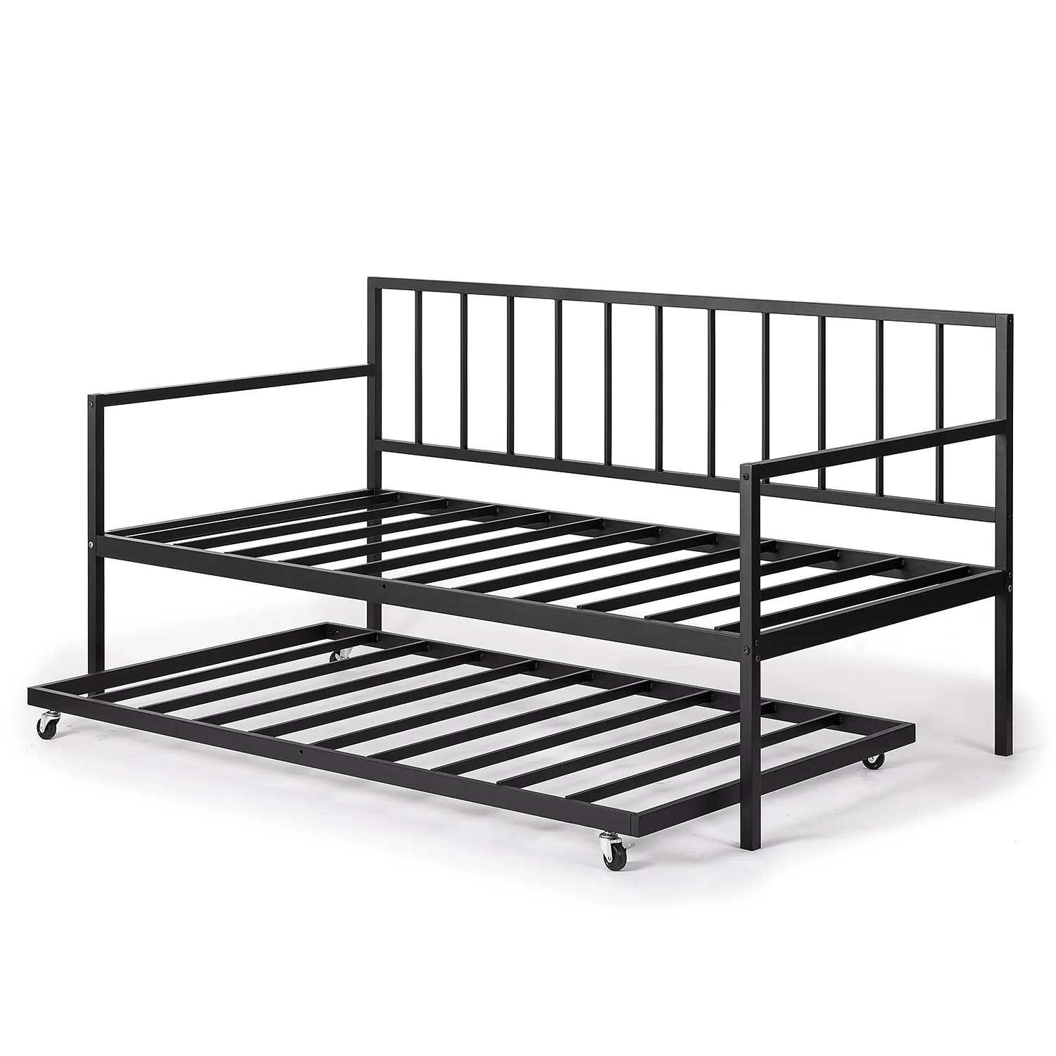 Zinus Eden Twin Daybed & Trundle Set, Black
