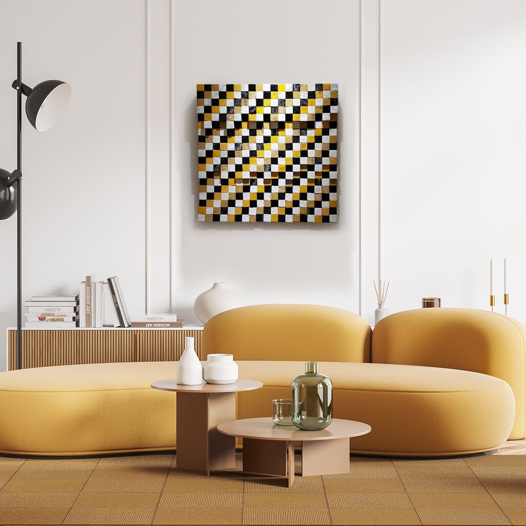 wood workers above bed oversized office decorations, modern rustic panels for home decor, carved abstract aztec wooden sculptures, large faux geometric wall art, big slat living room decir 29.9x29.9"