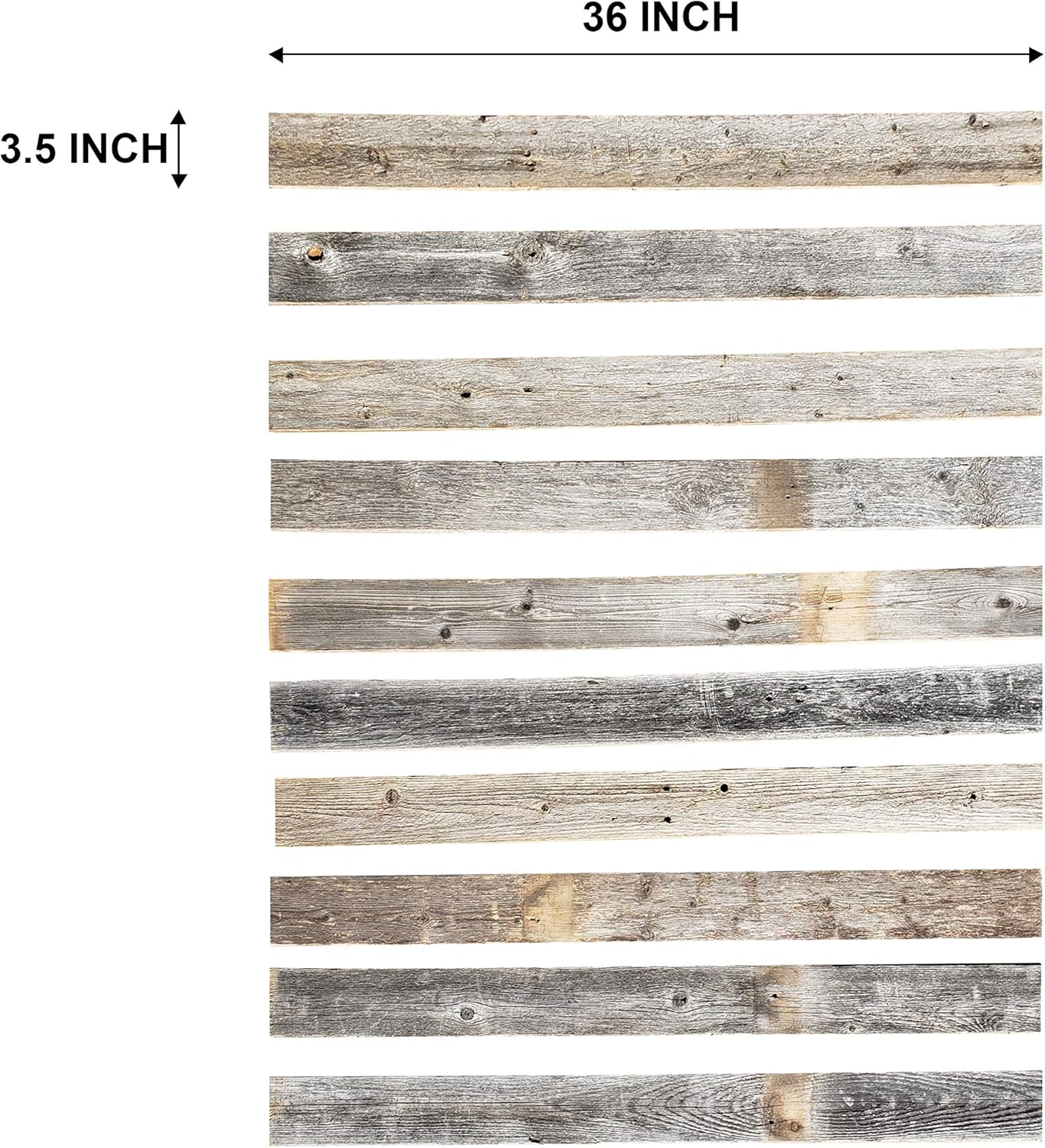 Real Wood - Reclaimed barn Wood Wall Paneling. Planks for Accent Walls- Easy Nail Up Application (46 Square feet)