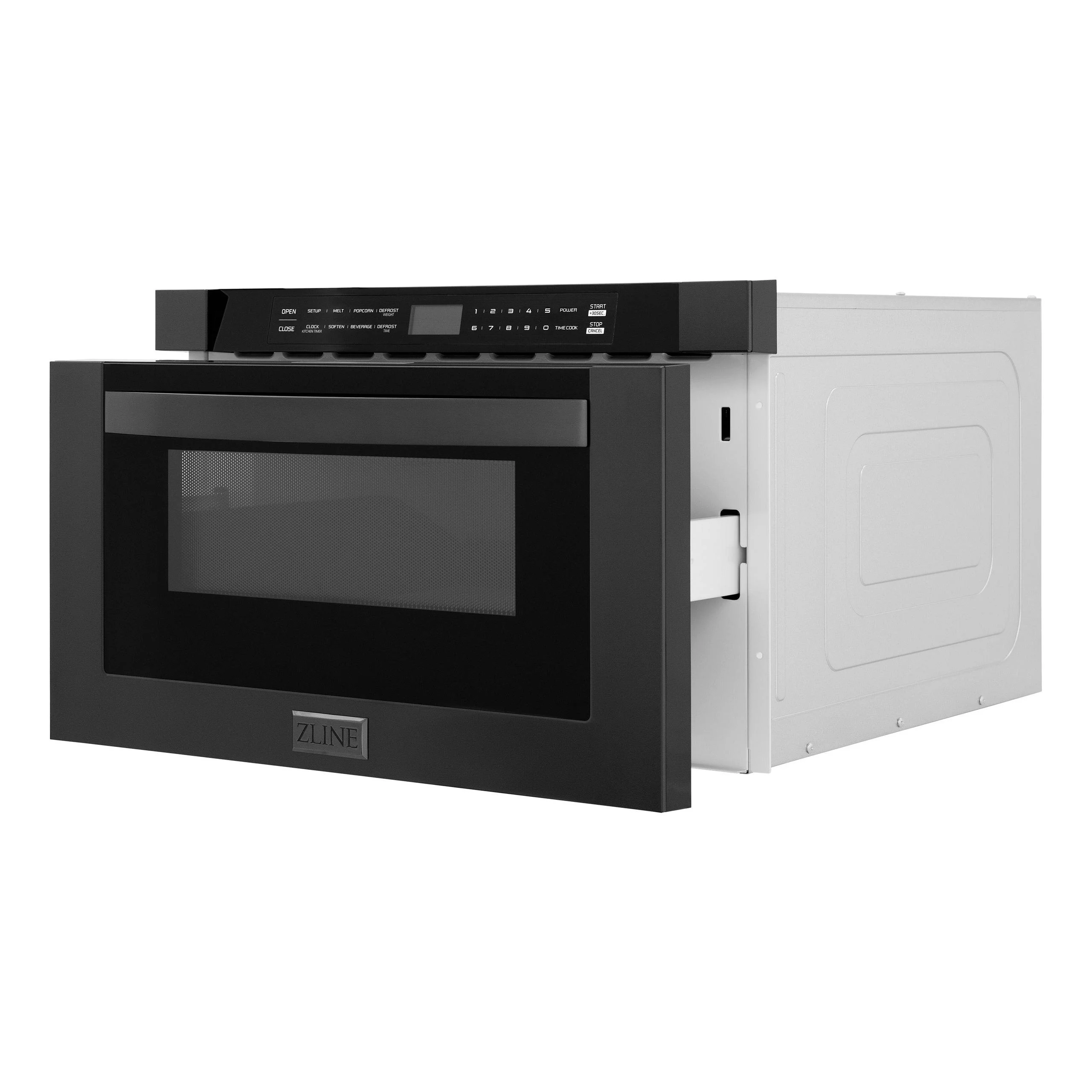 ZLINE 24" 1.2 cu. ft. Microwave Drawer in Black Stainless Steel