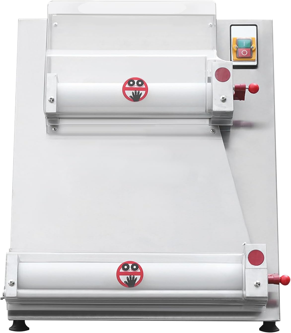 Commercial Dough Roller Sheeter, Automatic 370W Electric Pizza Dough Roller, Stainless Steel Adjustable Thickness Dough Machine, 5s Fast Production, for Pasta Maker Equipment