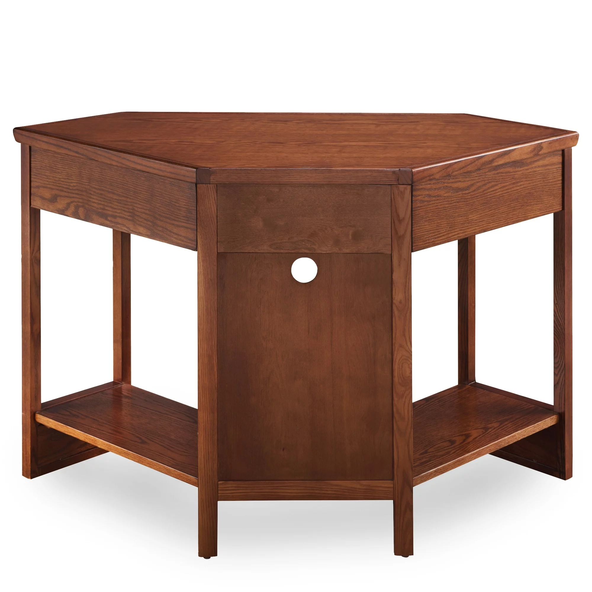 Leick Home Mission Corner Writing Desk Black Oak