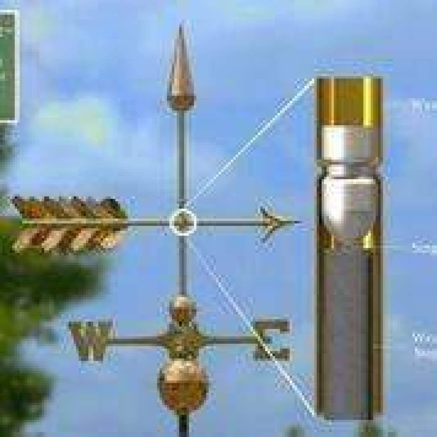 Good Directions - Arrow Polished Copper Weathervane