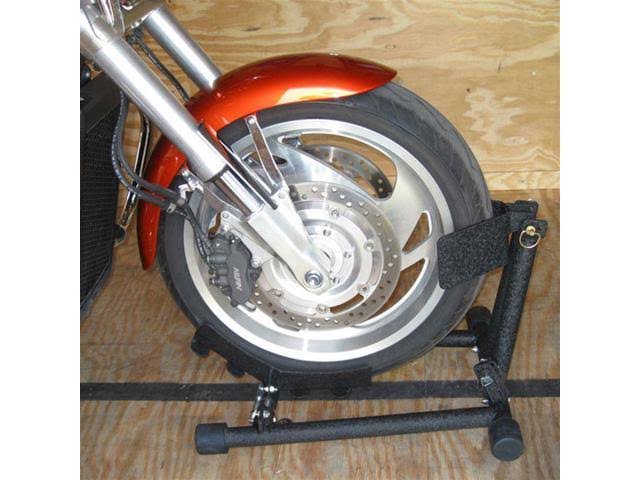 Baxley Trailer Adjustable Self-Locking Motorcycle Trailer Wheel Chock