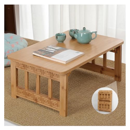 Solid wood low table, sitting living room coffee table, all pine small apartment study table/leisure table/game table, suitable for home/training institution/nursery (Non-Foldable-D, 47in)