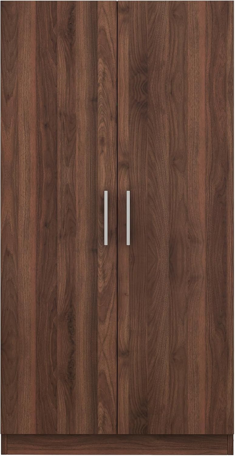2-Door Wooden Wardrobe Armoire with 3 Storage Shelves Wooden Wardrobe Closet armoire Wardrobe Closet