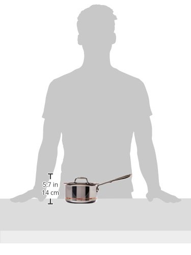 All-Clad Copper Core 5-Ply Stainless Steel Sauce Pan 3 Quart Induction Oven Broiler Safe 600F Pots and Pans, Cookware Silver