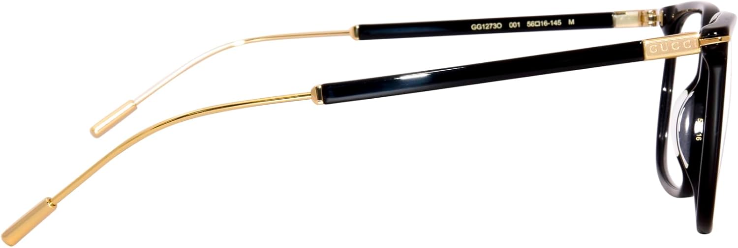 Gucci GG1273O 001 Black Rectangle Men's Eyeglasses