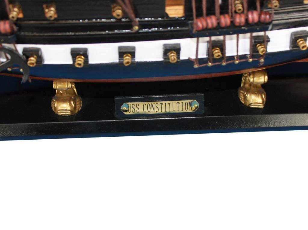 Hampton Nautical Wooden USS Constitution Tall Model Ship, 30x22
