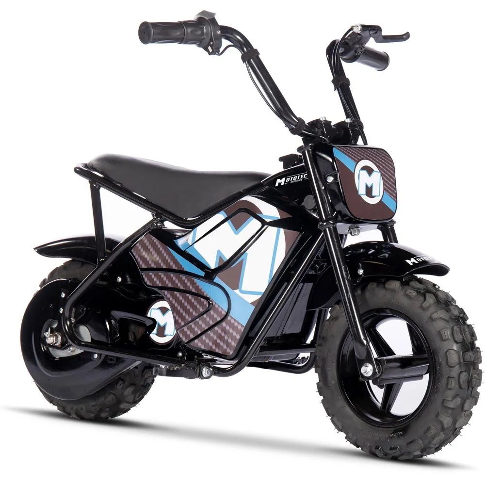 MotoTec 24v 250w Electric Powered Mini Bike Black - Curated Treasures Market