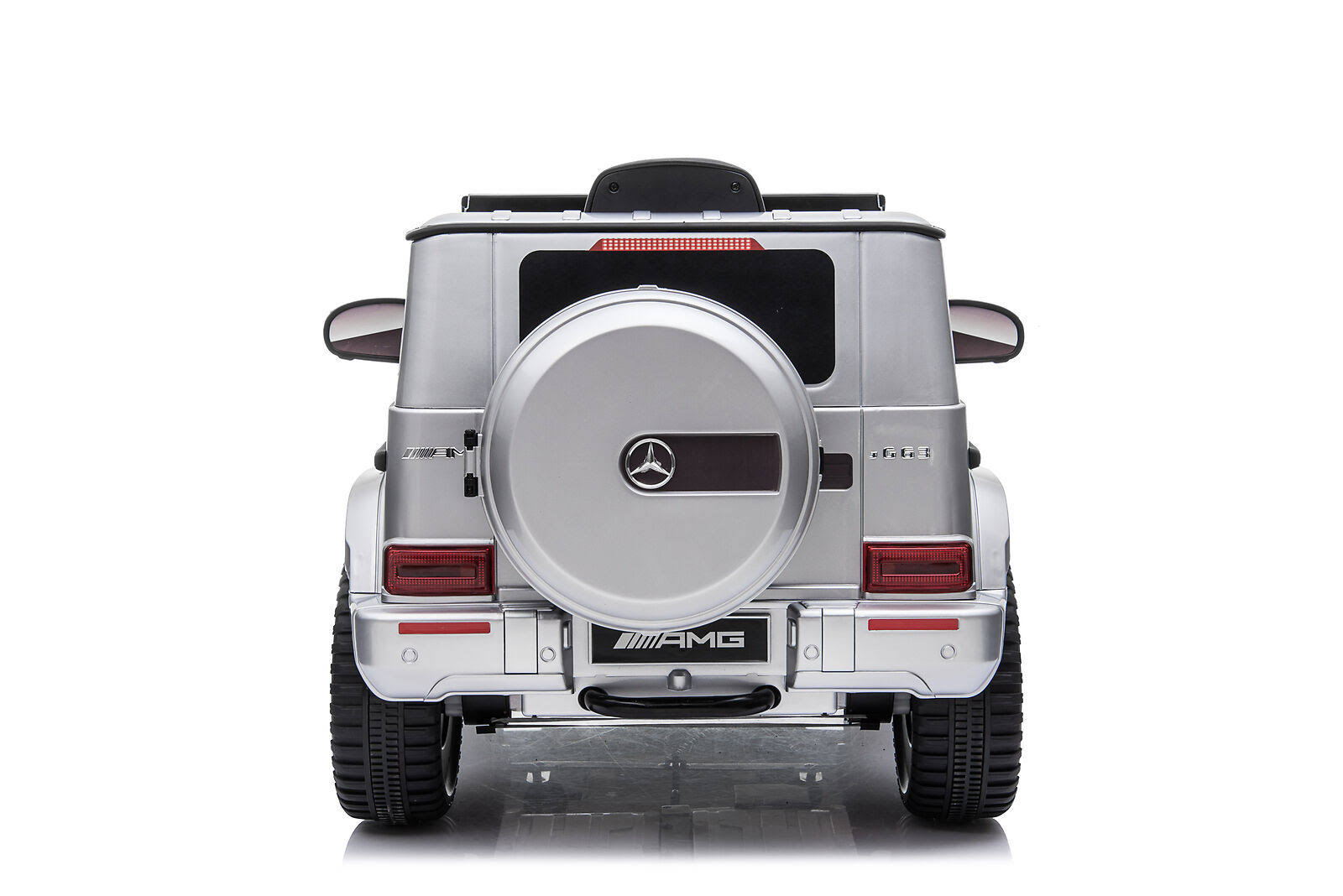 Mercedes-Benz Mercedes G63 Ride on Car for Kids 12V Battery Remote Control Music Lights Silver