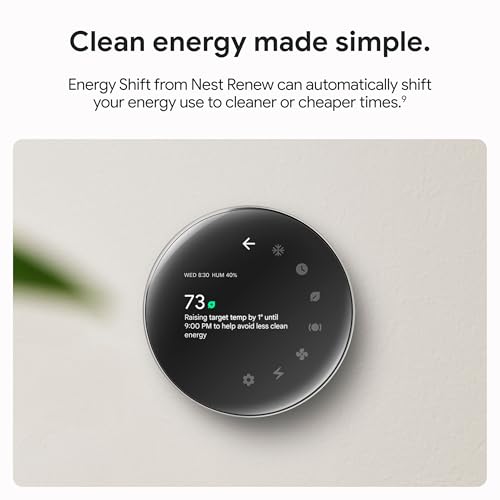 Google Nest Learning Thermostat (4th Gen) with Nest Temperature Sensor (2nd Gen) - Energy Saving Smart Thermostat with Adaptive Eco - Works with Alexa and Google Home App - Polished Silver