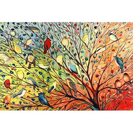 Canvas Tree Birds 18x12 Giclee Gallery Wrap Art Home Decor by Jennifer Lommers