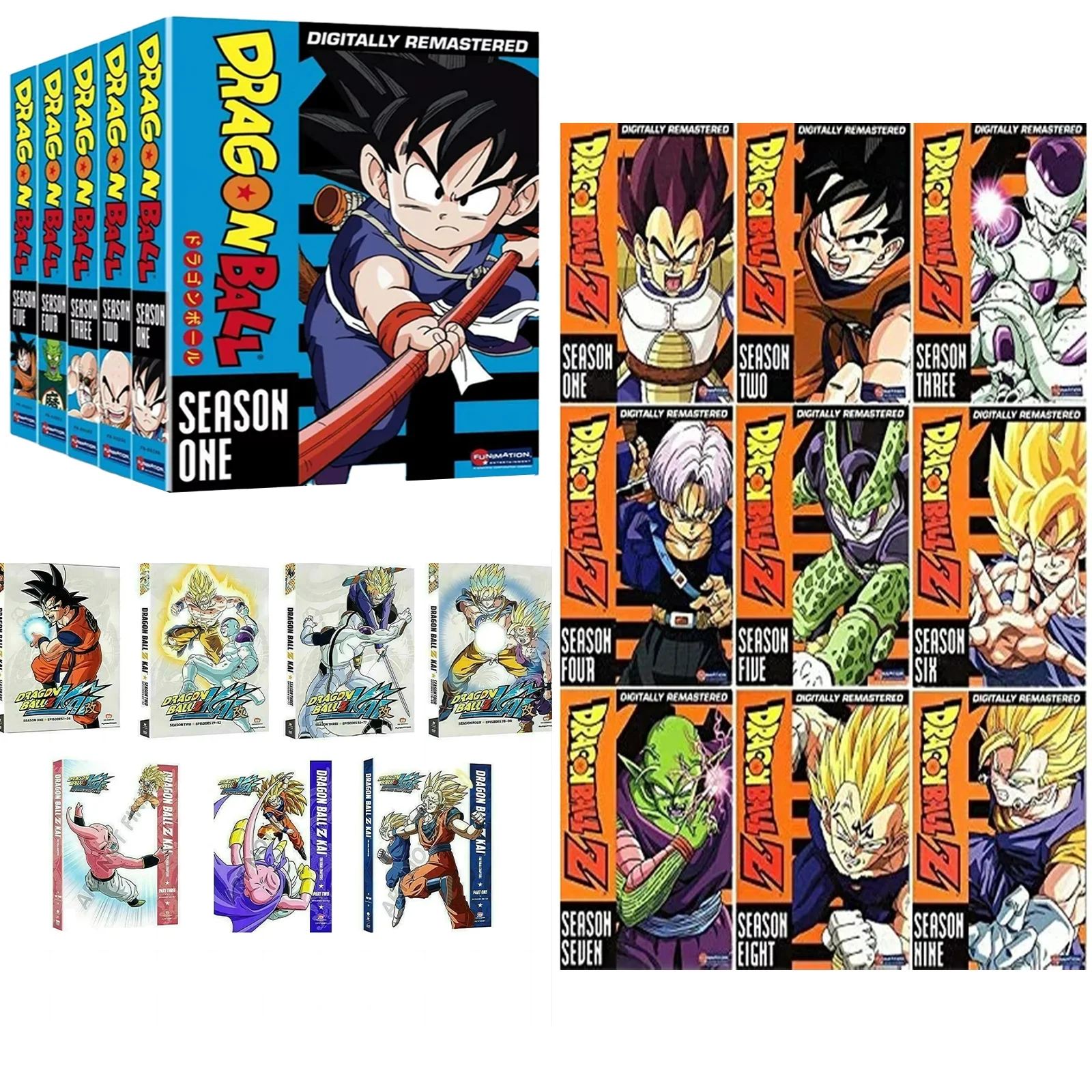 J&G Dragon Ball Z Season 1-9 + Dragon Ball: 1-5 + Dragon Ball Z Kai 1-7 (DVD) Animated, Bird Studio