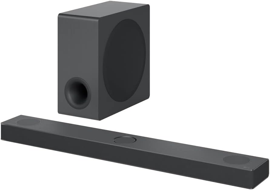 LG S80QY 3.1.3ch Sound bar with Wireless subwooer and Center Up-Firing, Dolby Atmos DTS:X, Works with Airplay2, Spotify HiFi, Alexa, High-Res Audio, IMAX Enhanced, LG TV Synergy, HDMI eARC