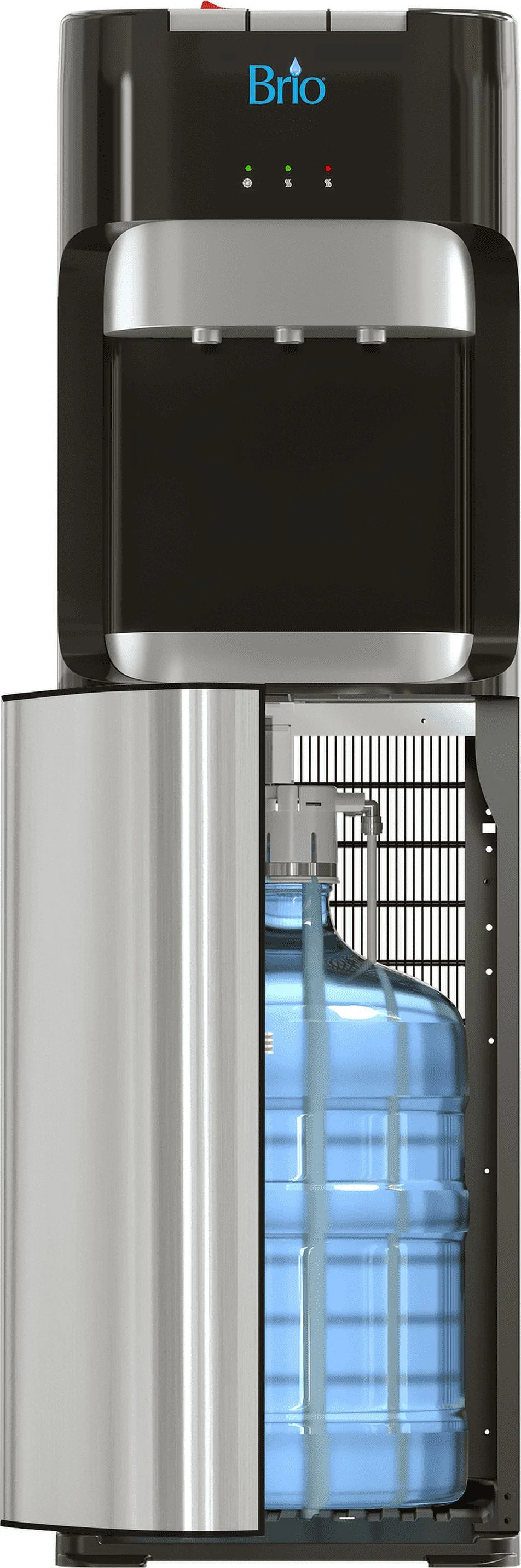 Brio Bottom Load Water Cooler Dispenser with Hot, Cold and Room Temperature Water, Height 41.4"