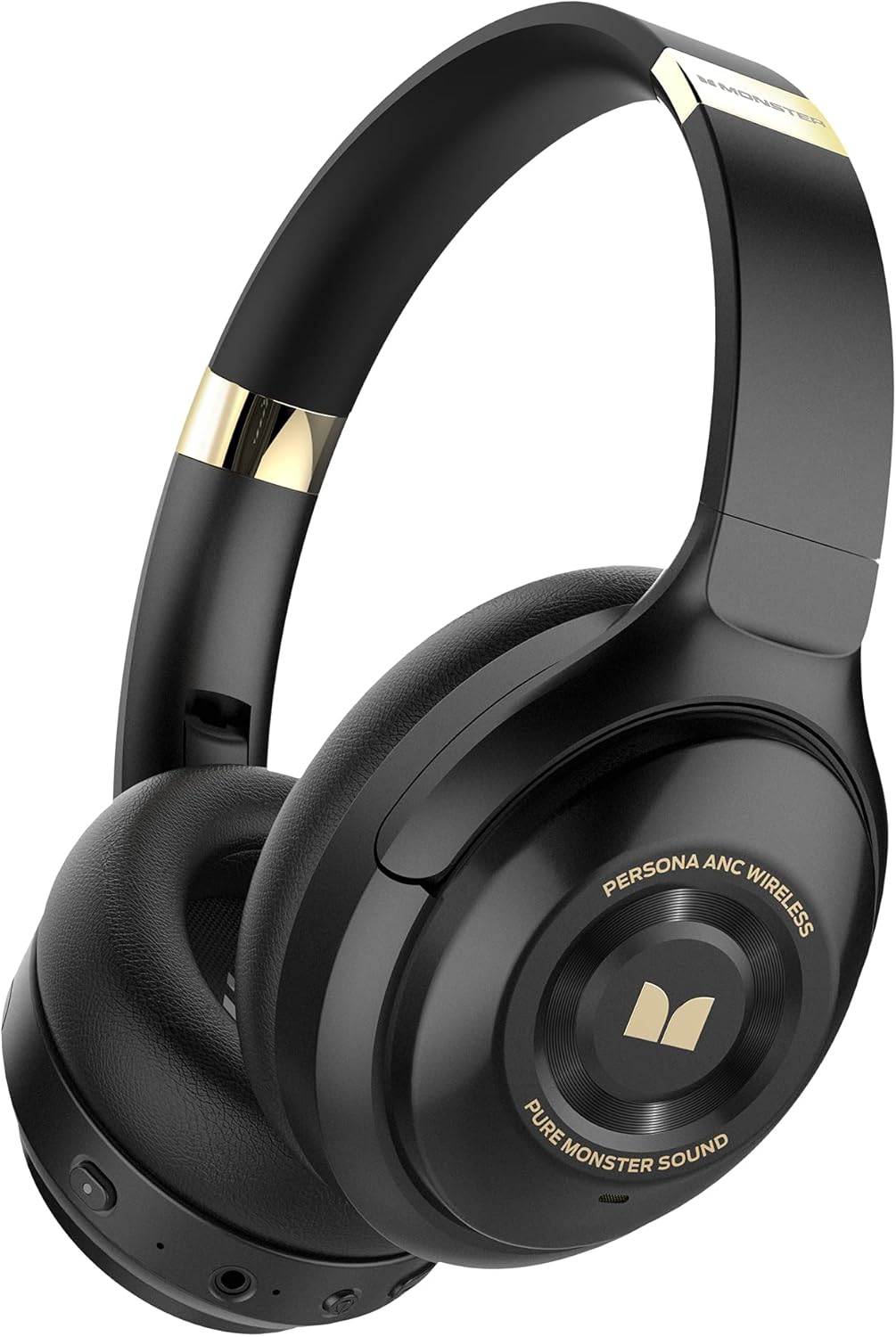 Monster Active Noise Cancelling Headphones Wireless Over Ear Bluetooth Earphone Deep Bass Hi-Res Sound Headset Quick Charge 30H Playtime Comfortable Fit Clear Calls