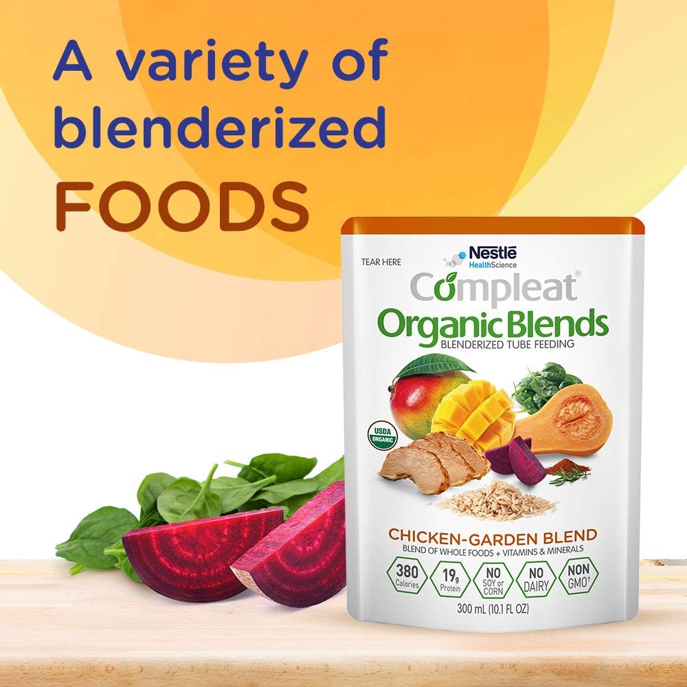 Compleat Organic Blends Chicken-Garden, 10.1 fl oz Pouch, 24 Count