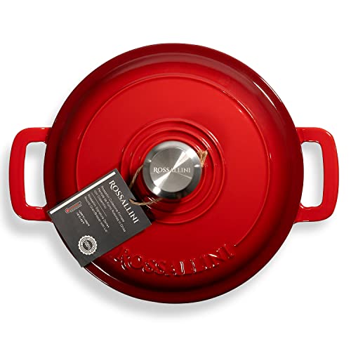 Signature Enameled Cast Iron Dutch Oven, Non-Stick Serving Pot with Tight Fitting Lid for Perfect Roasting, Baking, Sauteing, and Bread Making | 10Q (9.5L) - Ocean Blue