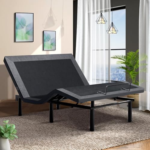 Adjustable Bed Frame Twin XL,Zero Gravity Electric Bed with Wireless Remote,Adjustable Bed Base,Under Bed Light,Head and Foot Incline, Dual USB Ports,Easy Assembly,Deep Sleep(TXL)