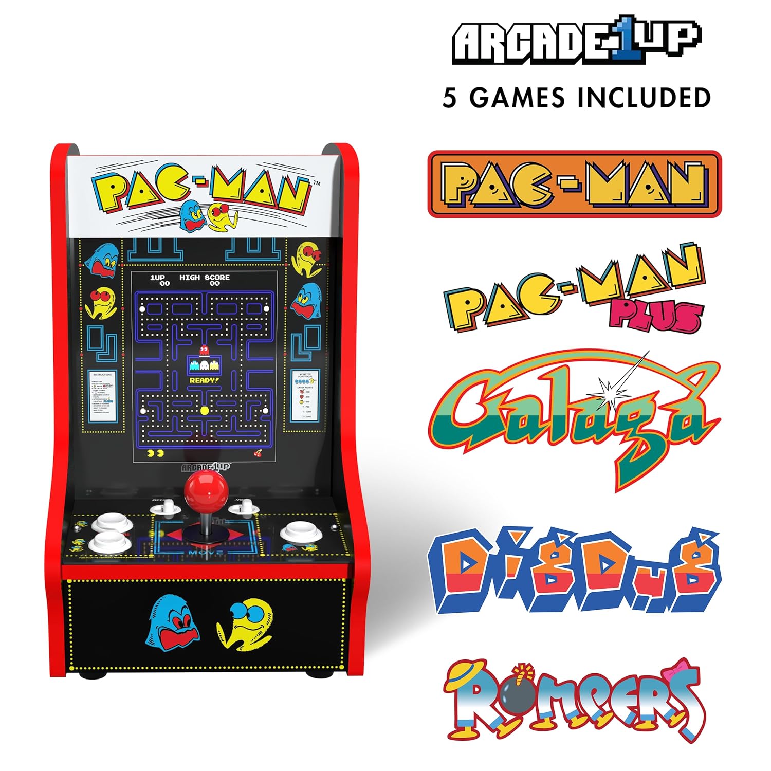 Arcade1Up Pac-Man 5 Games in 1 Countercade