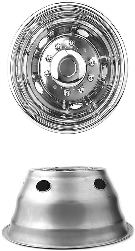 Kucaruce Set of 4 19.5 10 Lug Wheel Skins Hub Caps Rim Covers Stainless Steel Wheel Simulators For 2008-2020 R_a_m 4500 5500 Pickup
