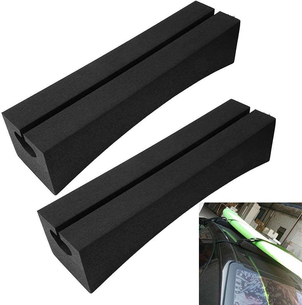 Jadeshay Car Roof Rack Replacement Foam, Universal Soft Standard Foam Block for Roof Racks Car-Top Replacement with Stand-up Paddle Pack of 2