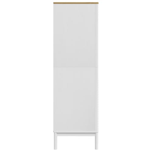 Wooden Wardrobe Closet with 1 Large Compartment and Doors, Wooden Armoire Closet Storage Cabinet, Brown 30.3"x20.9"x67.3" Solid Wood Pine