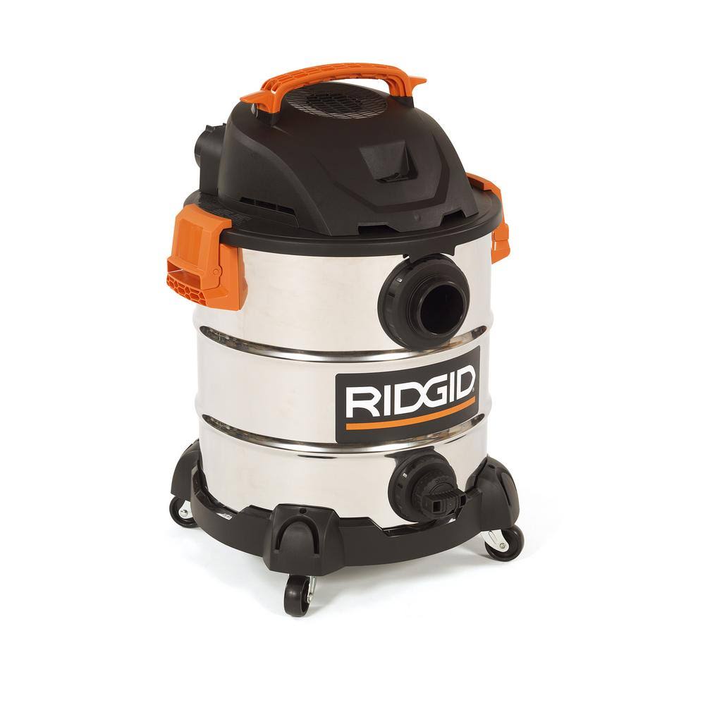 Ridgid 10 gal. 6.0 Peak HP Stainless Wet Dry VAC with Bonus Dust Bags