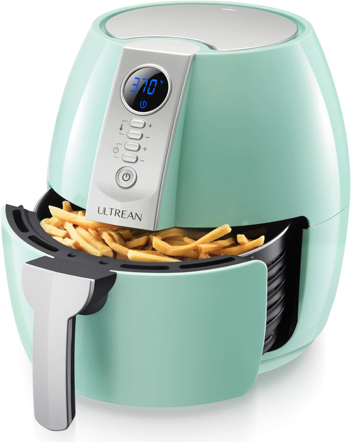 Ultrean Air Fryer, 4.2 Quart (4 Liter) Electric Hot Air Fryer Oven Oilless Cooker with LCD Digital Screen and Nonstick Frying Pot, UL Certified, 1-Year Warranty, 1500W (White) Pack of 2